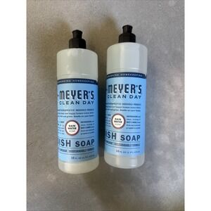Mrs Meyer's Clean Day, Rain Water, 16 fl oz Dish Soap (2 Bottles)